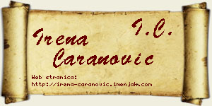 Irena Caranović vizit kartica